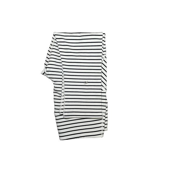 Glyder Vital 7/8: White and Black‎ Pinstripe Capri Length Leggings Size Small - Picture 1 of 5